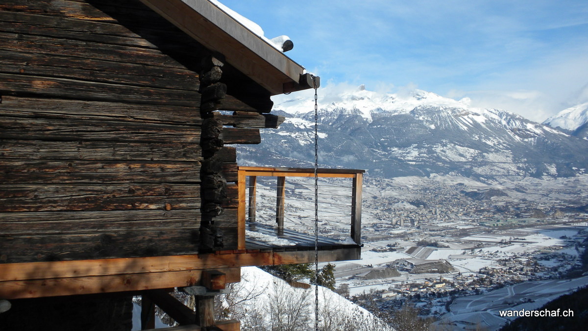 tolle Aussicht auf Sierre