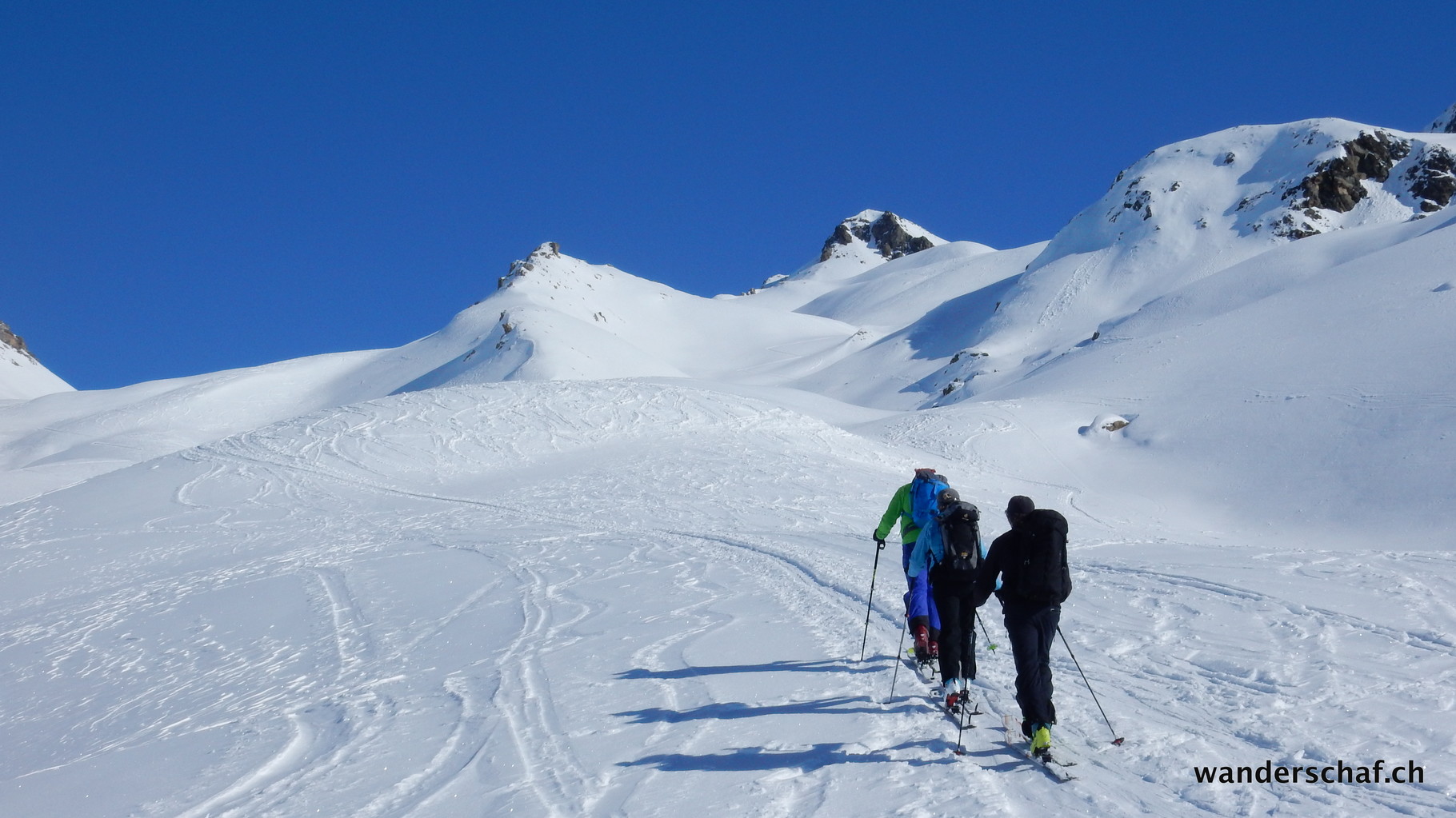 im Aufstieg Richtung Fourcla Alva