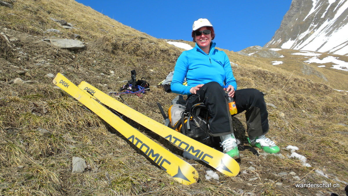 am Schluss ist noch ein kurzer Gegenanstieg zu Fuss zu bewältigen