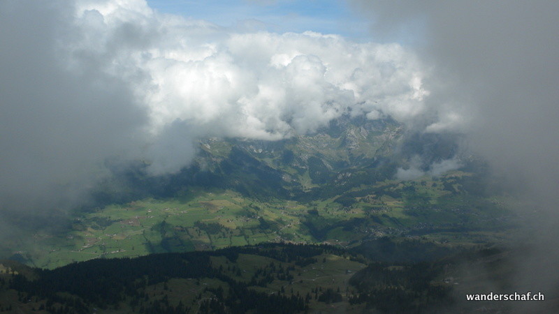 Toggenburg und der Säntis in den Wolken