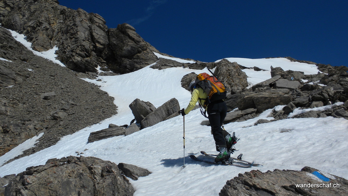 dann geht's wieder mit den Fellen weiter