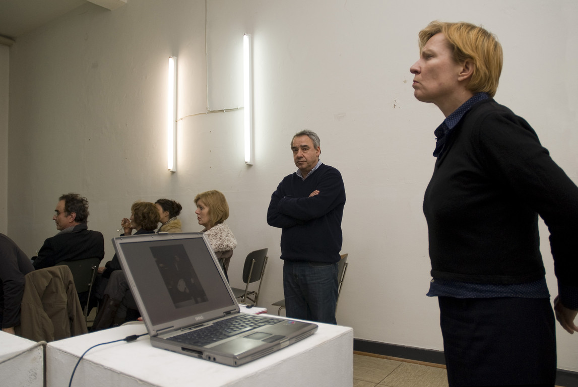 Eva Schmidt während des Vortrags