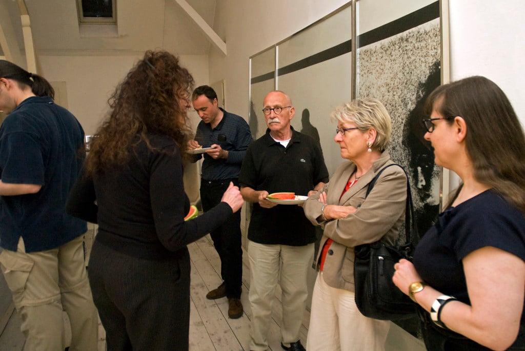 Abschluss mit Diskussionen, Essen und Trinken