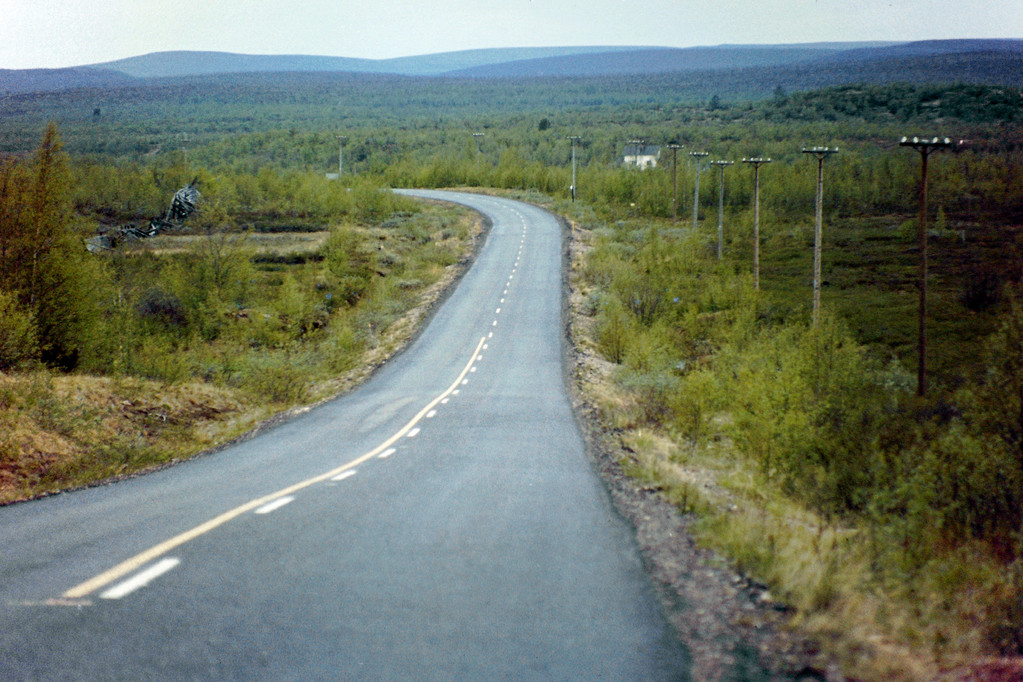 Straße in Nord-Lappland