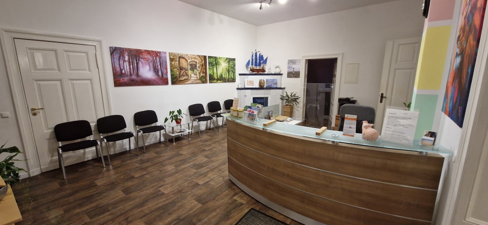 Hier werden Patienten empfangen 