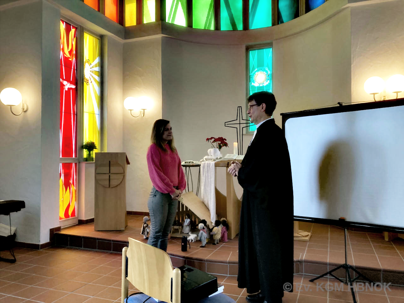 Pfarrer Johannes Seemann verabschiedet Shirin Mootz