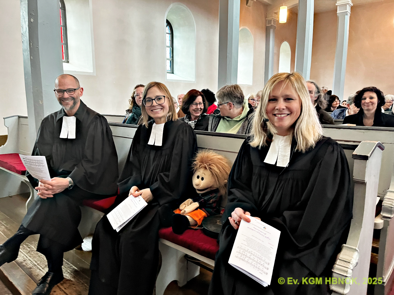 Pfarrer Bastian Michailoff, Pfarrerin Dr. Tina Bellmann und Pfarrerin Katarina Prosenjak-Jenkins, 