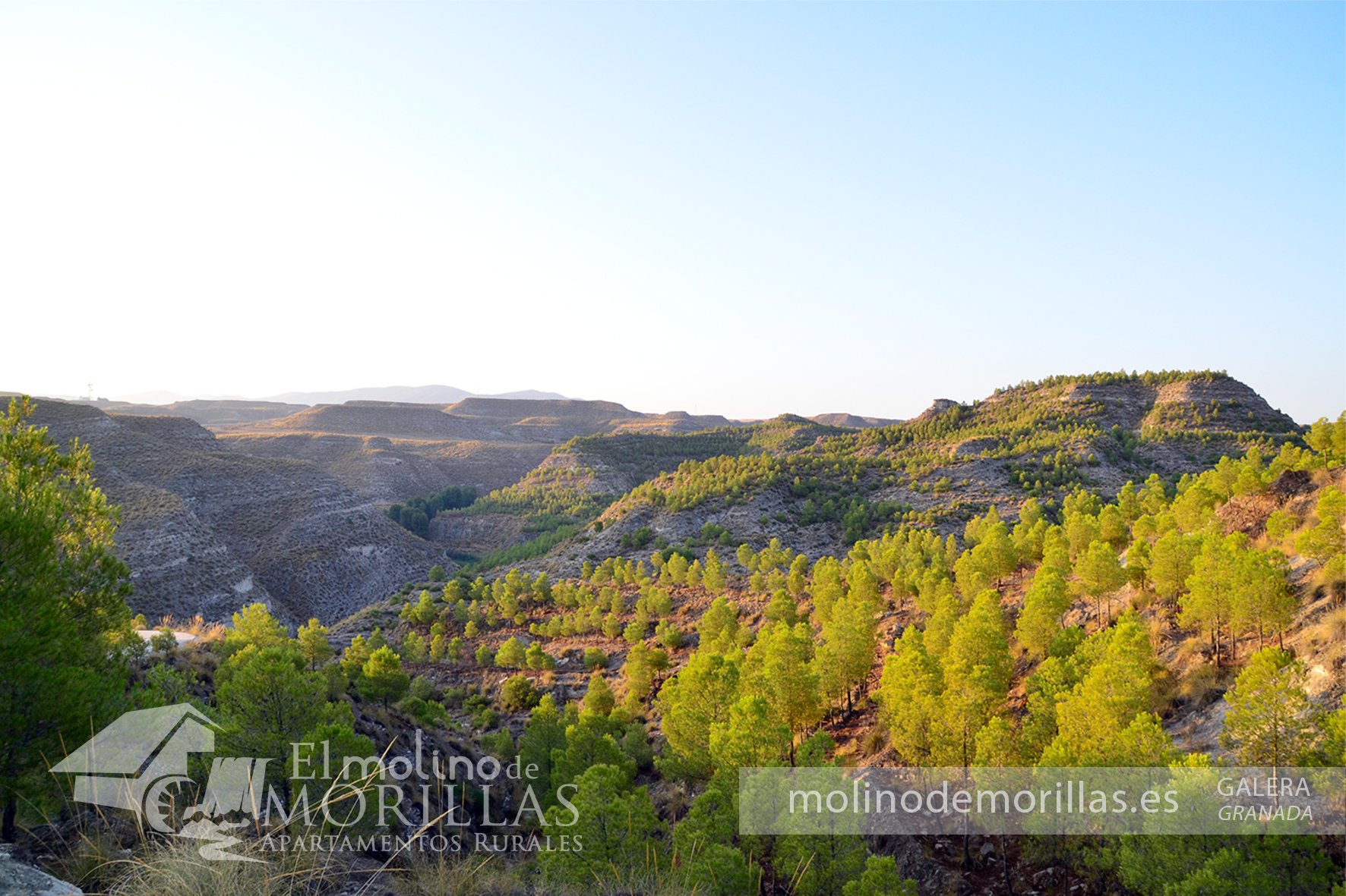 Paisajes de badlands en Galera