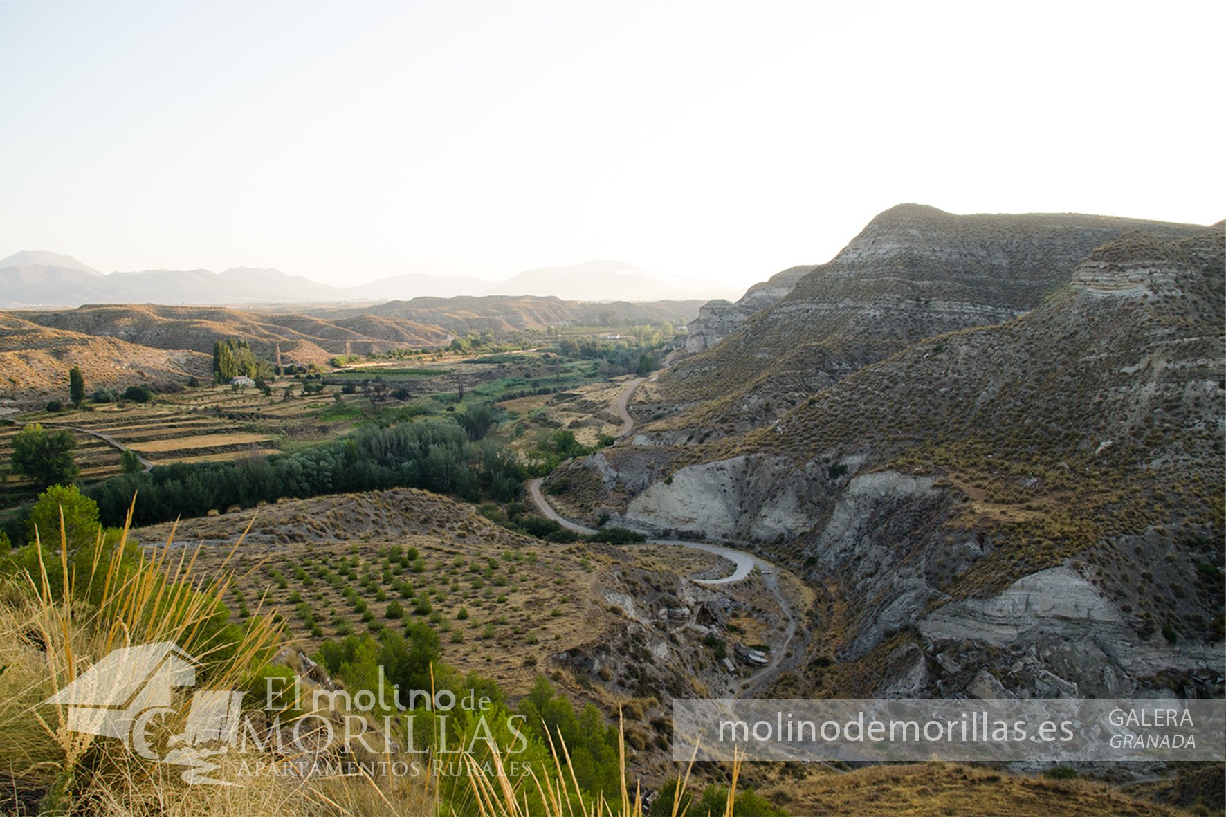 Paisajes de badlands en Galera