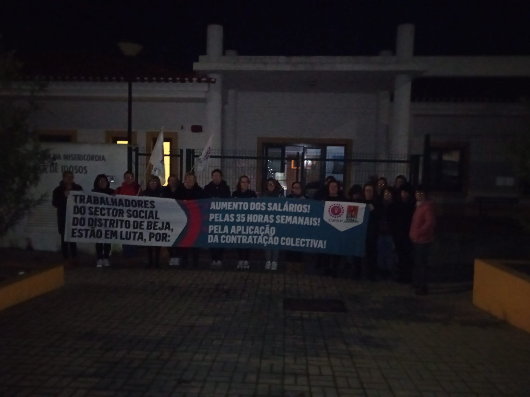 Piquete de Greve na Santa Casa da Misericórdia de Aljustrel!