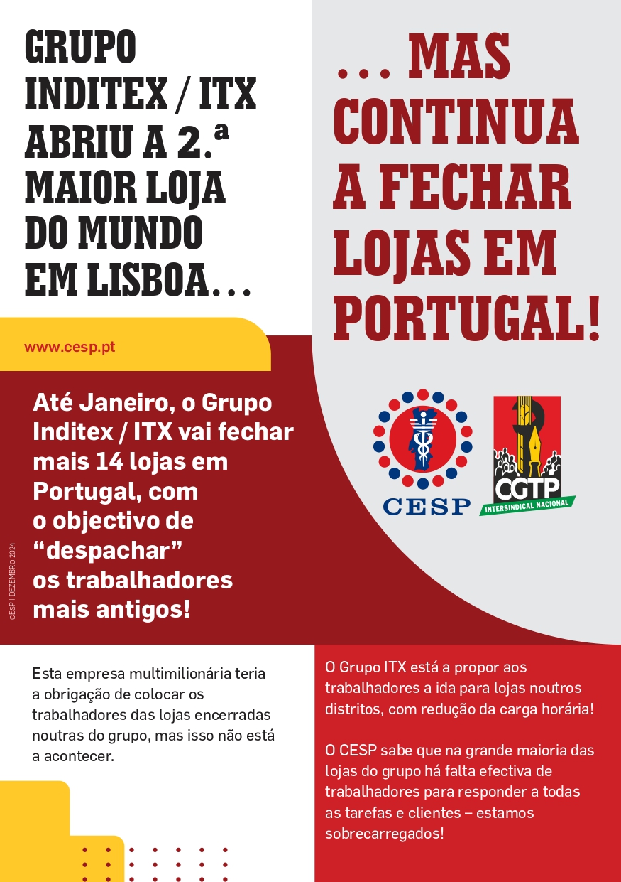 GRUPO INDITEX / ITX ABRIU A 2.ª MAIOR LOJA DO MUNDO EM LISBOA… MAS CONTINUA A FECHAR LOJAS EM PORTUGAL!