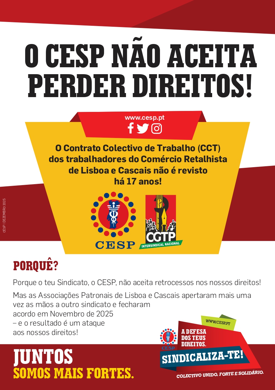 O CESP NÃO ACEITA PERDER DIREITOS!