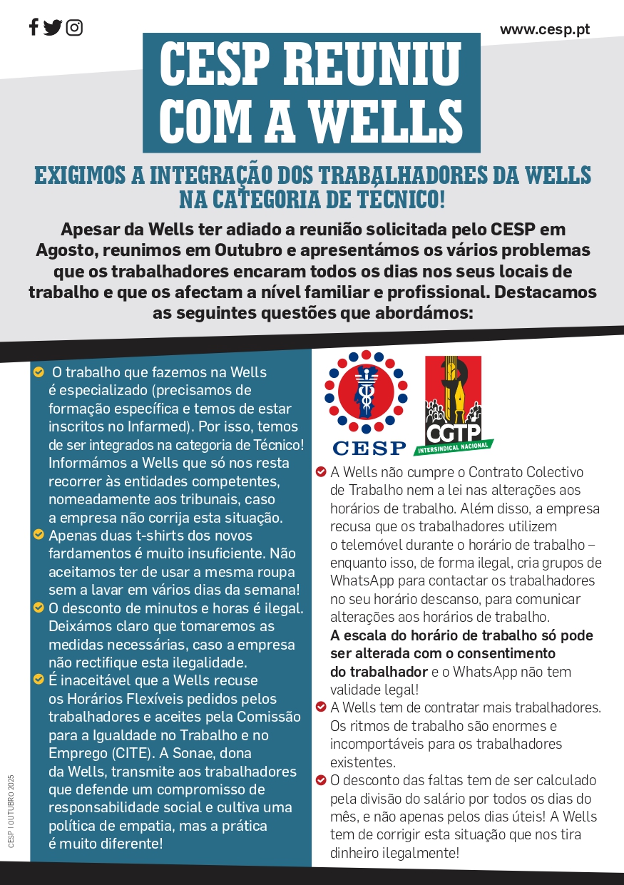 CESP REUNIU COM A WELLS