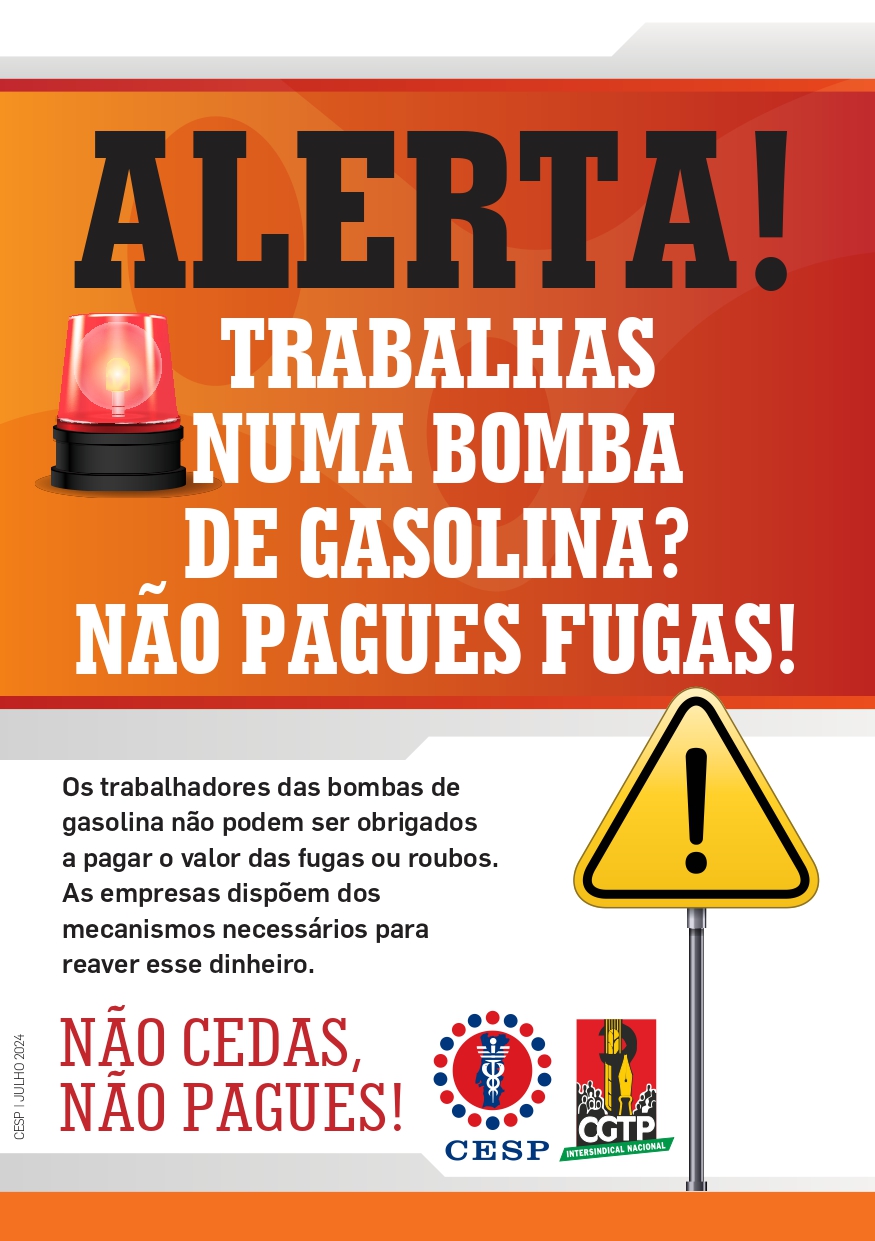 ALERTA! TRABALHAS NUMA BOMBA DE GASOLINA? NÃO PAGUES FUGAS!