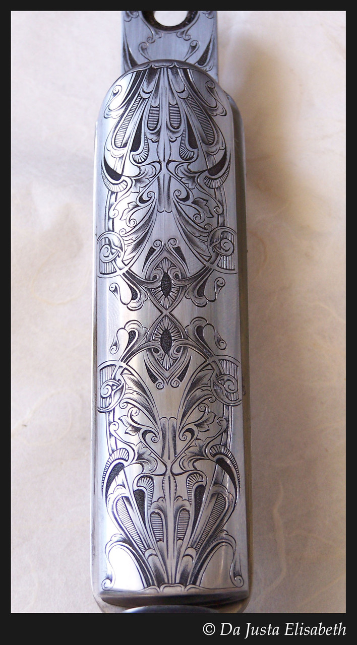 take down Ornament on an English scroll-covered backgrounderney arron