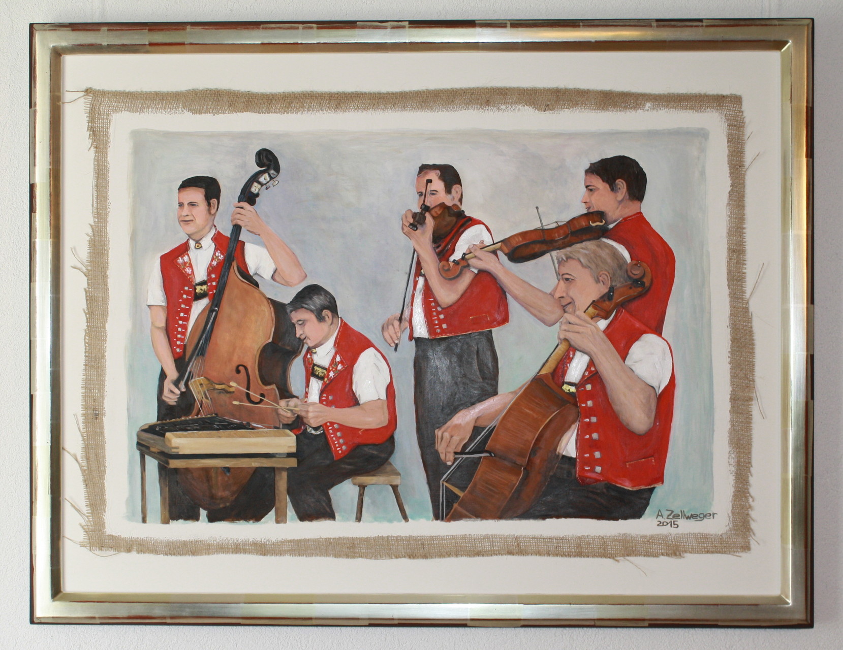 Oel/ Rahmen Weissgold Aussenmass 95 x 75 cm