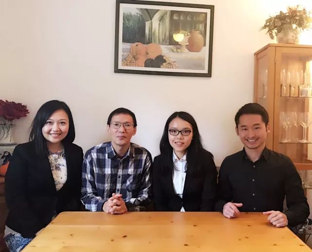 张宏博士接受对话德国团队访谈  从左至右：殷琨 张宏博士 俞逸霖 刘旭辉   
