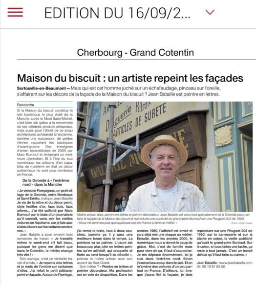 Ouest France (50) La Maison du Biscuit