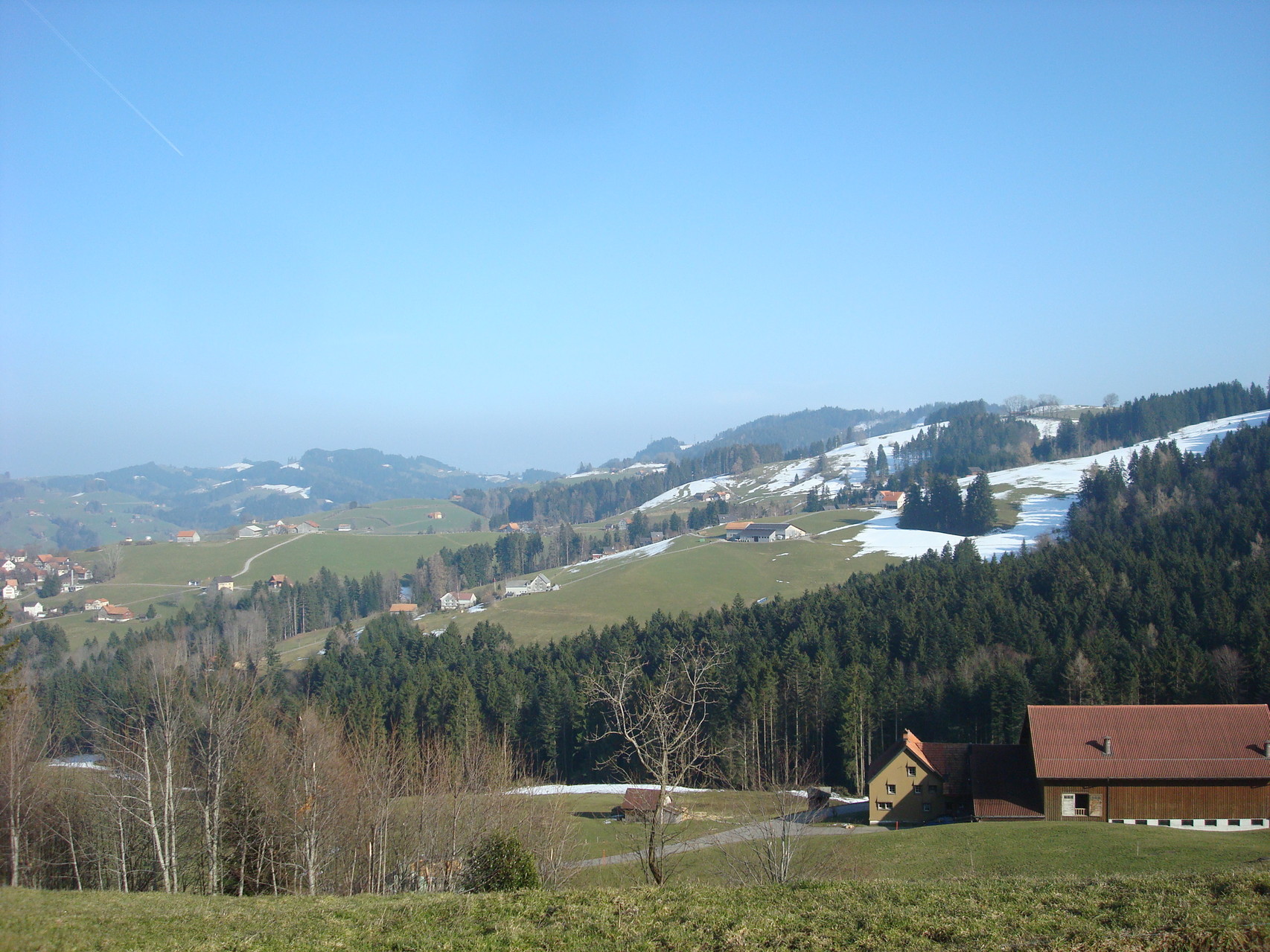 ein paar untentwegte entschliessen sich noch bis Speicher zu wandern