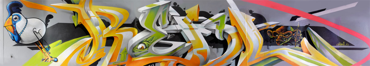 Die Collage des fast ganzen Bildes.