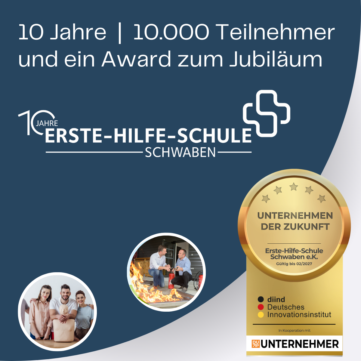 Zehn Jahre Erste-Hilfe-Schule Schwaben: Vom Ein-Mann-Betrieb zum ausgezeichneten "Unternehmen der Zukunft"