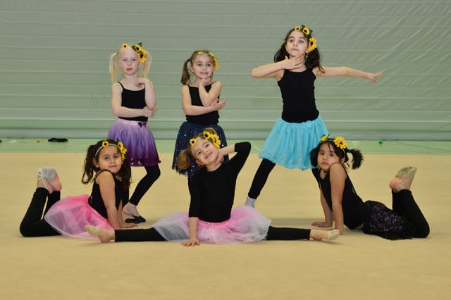 Teil der Trainingsgruppe 1 nach der Show