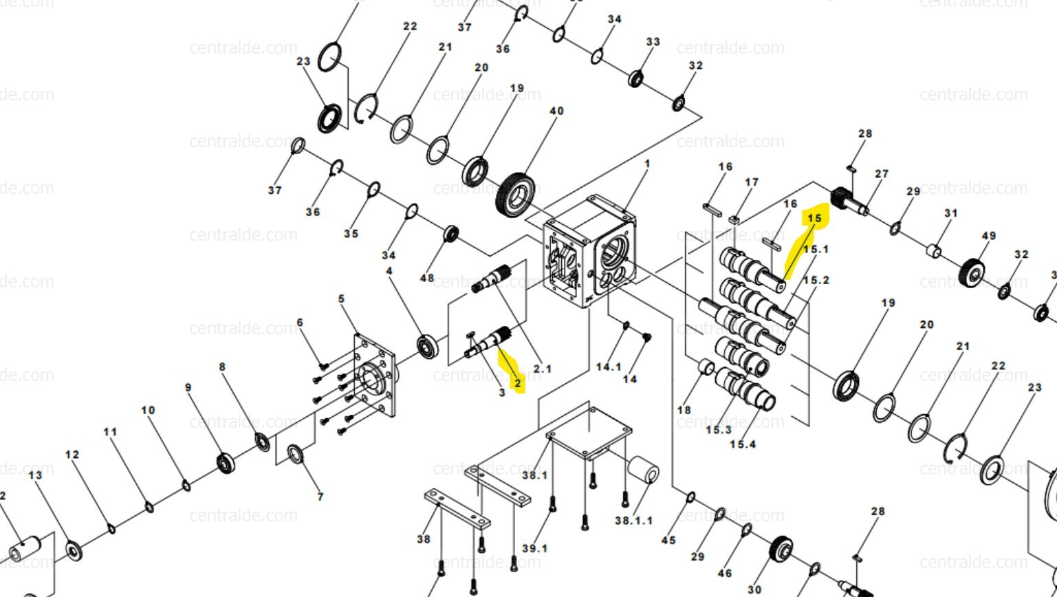 Spare parts ZAE gearbox