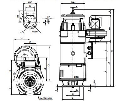 Leroy OLS slewing drive gearbox 3403 3303 2503
