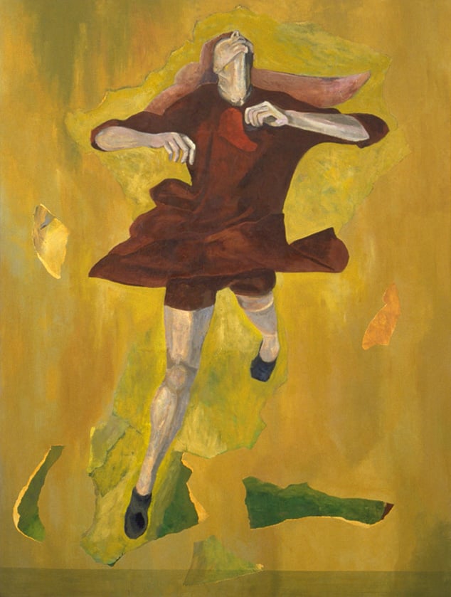 Un souvenir pour Tiepolo - Remembering Tiepolo, 2002, 150 x 200 cm - 59" x 79",  acrylique et collage sur toile, acrylic and collage on canvas.  Photo: Éliane Excoffier