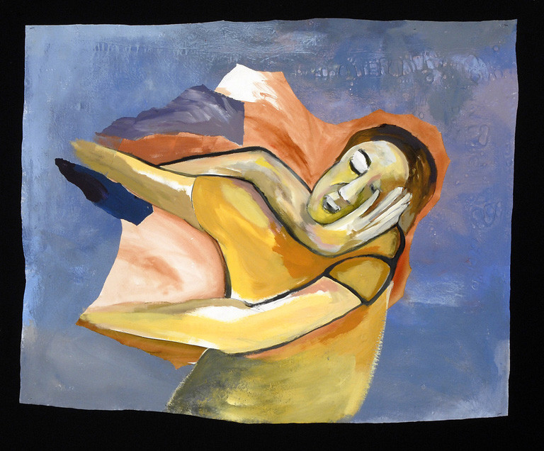 Sans titre / Untitled, 2007, 39" x 49" / 100 x 124 cm.  Acrylic and collage on canvas / Acrylique et collage sur toile. Photo: Réal Capuano.