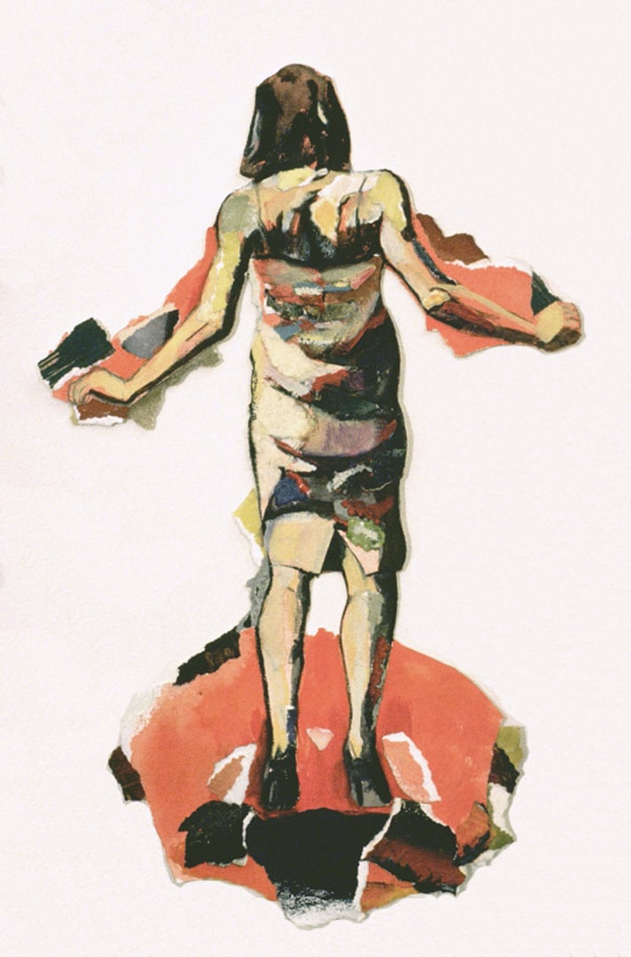 Corps de contrainte II, 1995, 35 x 22 cm - 14" x 8.5",  techniques mixtes sur papier - mixed media on paper.