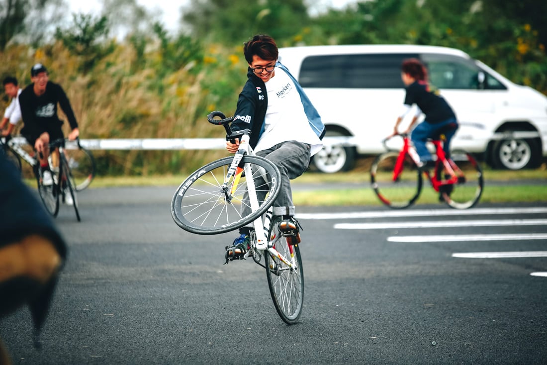 トリックを披露する　Cinelli ライダー