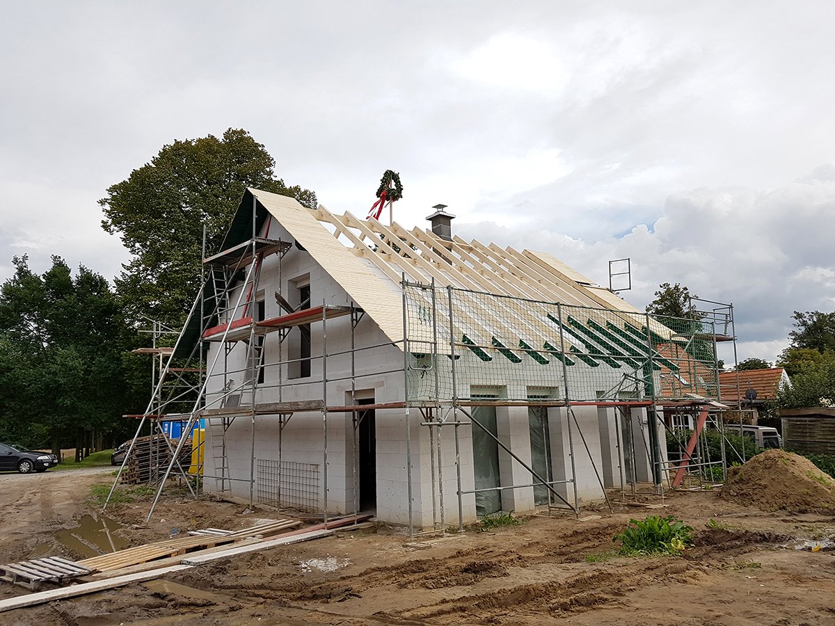 Satteldach mit Dachstuhl