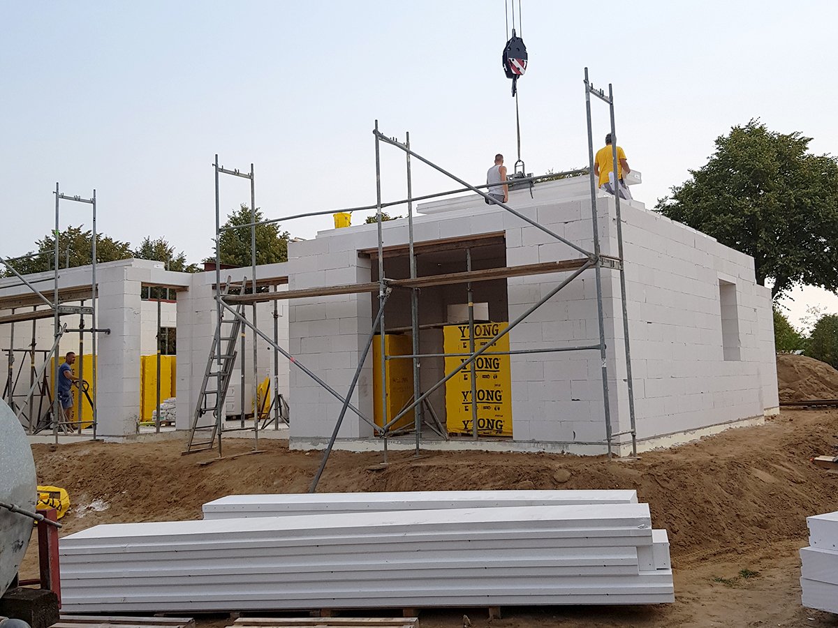 Verlegung Massivdach Bungalow