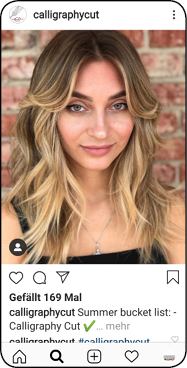 Calligraphy Cut bei Coiffure Vogue - Foto Instagram Calligraphy Cut