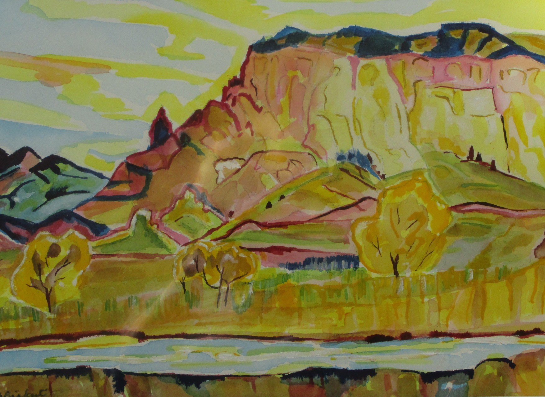 Cerillos, watercolor, 14.5 x 10.5, 2015 SOLD