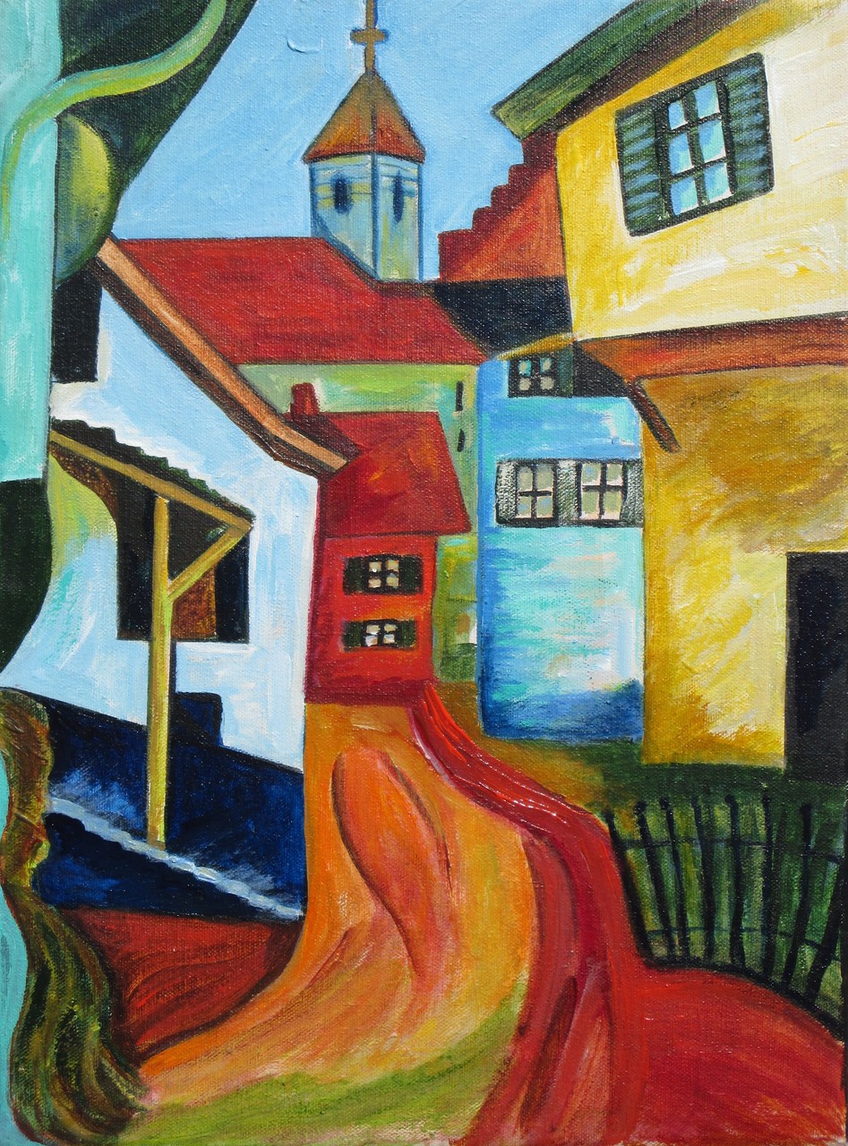 Melk, acrylic on canvas, 12 x 16