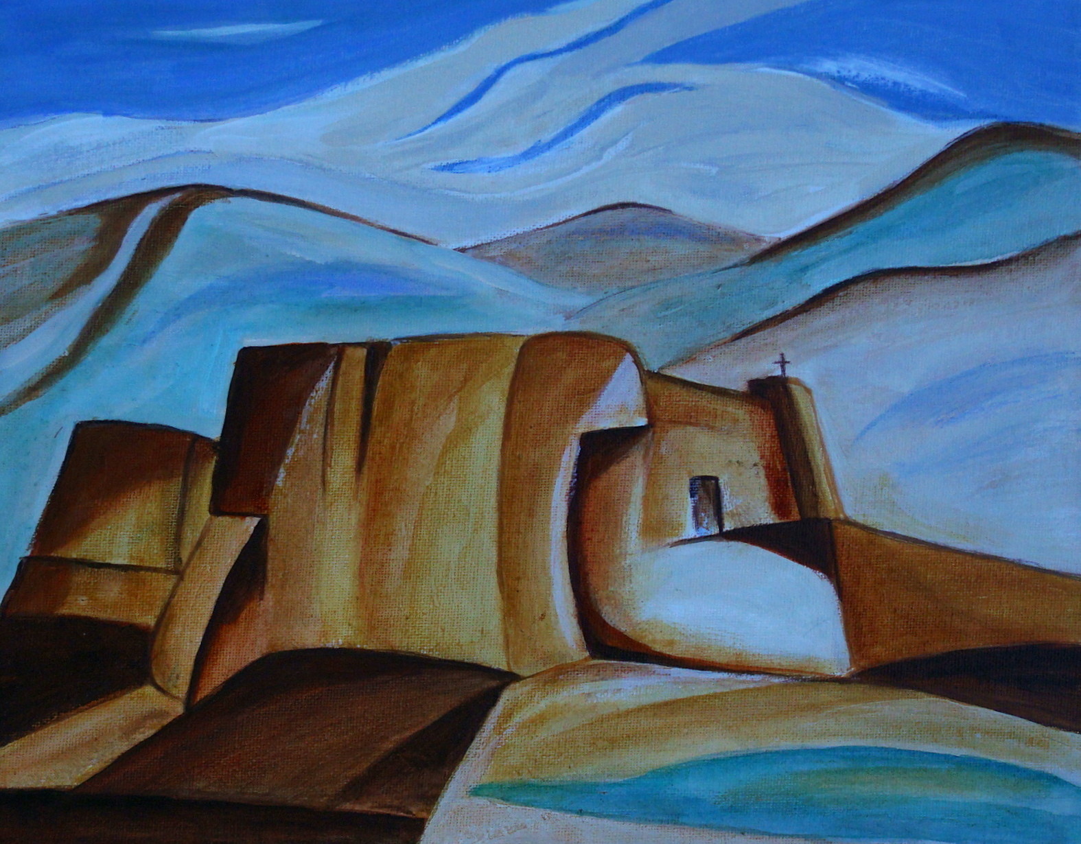 Rancho de Taos, watercolor, 14 x 11, 2014 SOLD