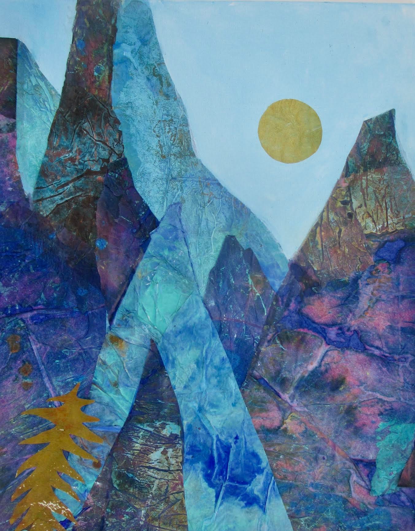 Summit, mixed media, 20x16