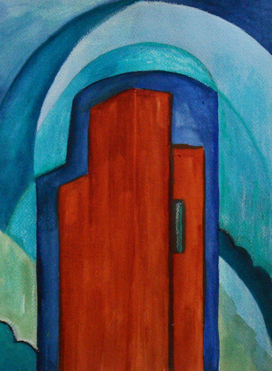 Celestial Sky, watercolor, 7.5 x 11.5 SOLD