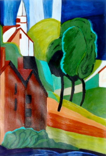 Church Spire, watercolor, 11.5 x 15.5, 2013 SOLD