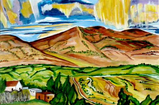 July Monsoon, watercolor, 15.5 x 11.5, 2013 SOLD