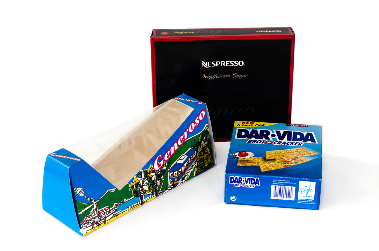 Nespresso-, Generoso- and DAR VIDA packaging