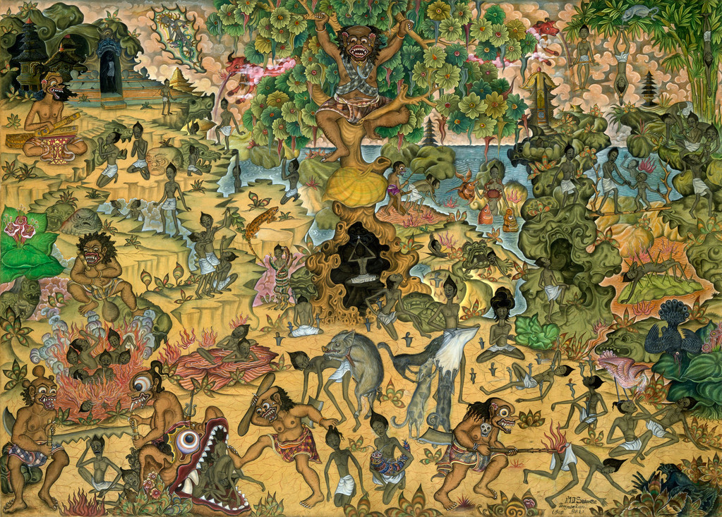 SUWECA - 1980 - lavis sur toile -