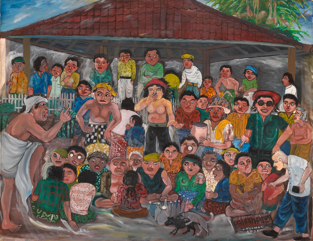 Scène villageoise - 95x123 cm - réf. IR112.95.123