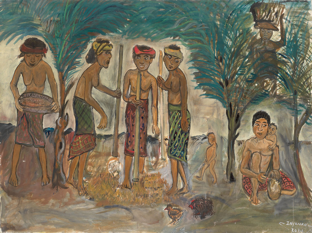 Pilage de riz - 60x84 cm - réf. IR26.60.84