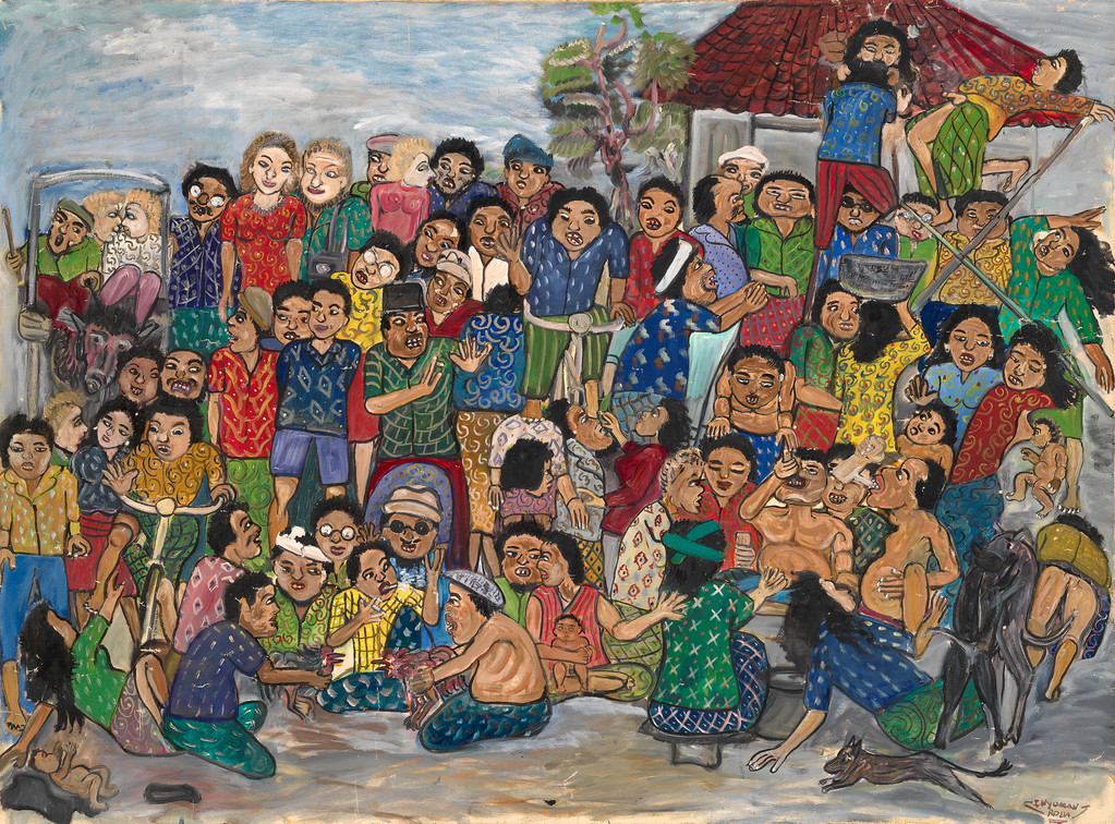 Scène de rue à Ubud - 97x133 cm - réf. IR 84.97.133