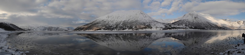 Panorama: Landschaft nordwestlich Tromsö