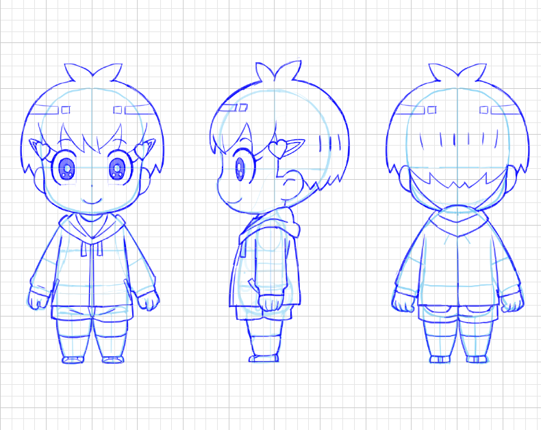 キャラクター三面図　設定画２