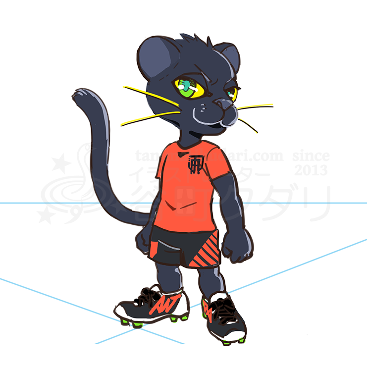 FCAWJ黒豹マスコットキャラクターラフ決定稿